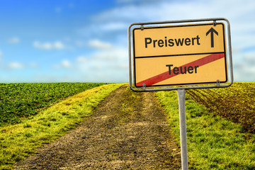 Fototapeta premium Schild 177 - Preiswert