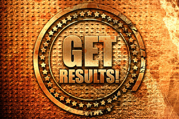 ger results!, 3D rendering, grunge metal stamp