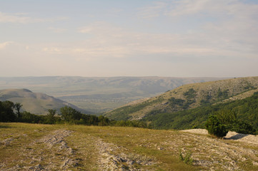 Fototapeta na wymiar The mountain valley in Crimea,