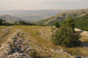 Naklejka premium The mountain valley in Crimea,