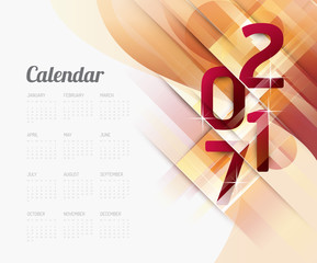 2017 Calendar Abstract vector design.