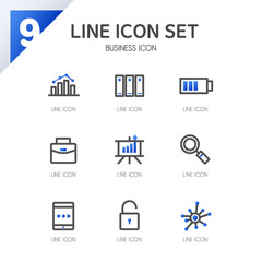 Business Line Icon set
