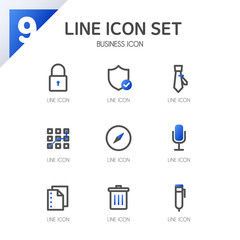 Business Line Icon set