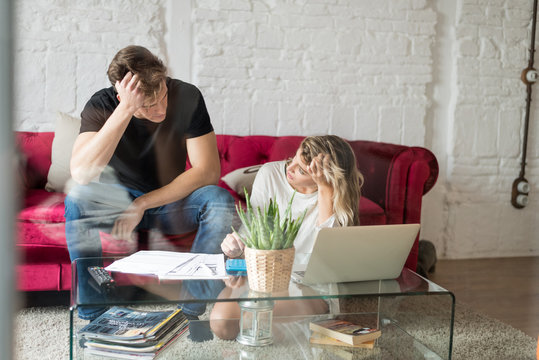 young couple with finance problems