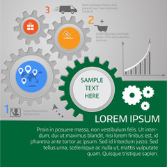 E-commerce infographics, Business concept,  fast delivery servic