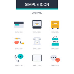 Shopping Simple Icon Set
