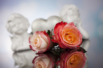 Angel, Happy Valentine's Day, heart background