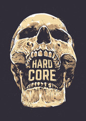 Hard Core Skull - obrazy, fototapety, plakaty