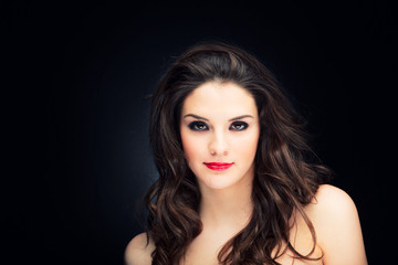 Fototapeta premium Beauty young woman portrait