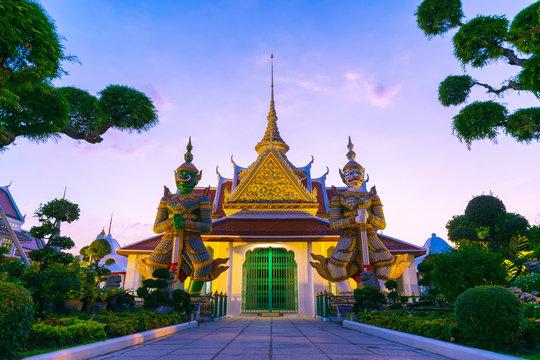 Most attractive landmark inside Wat Arun in Bangkok, Thailand.