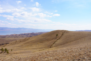 Cracks in the ground by coal mine