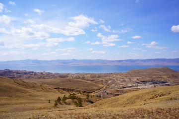 Cracks in the ground by coal mine