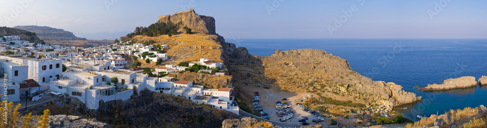 Wall mural lindos town, rhodes island, greece