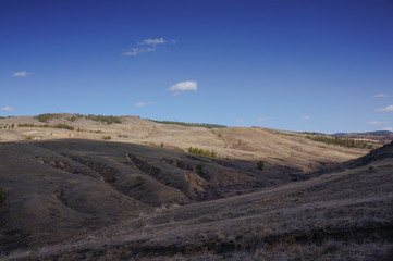 Cracks in the ground by coal mine