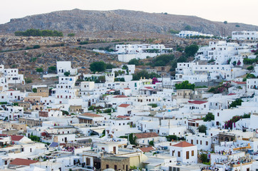 Roofs of Lindos town, Rhodes, Greece