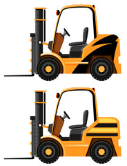 Two designs of forklift truck