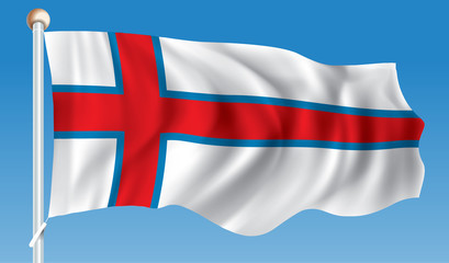 Obraz premium Flag of Faroe Islands