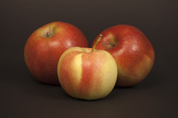 Apples on a dark background