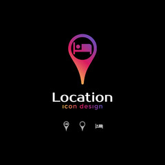 rest area icon. location icon for map