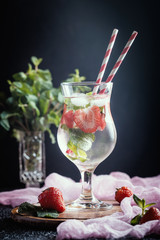 Summer cocktail - strawberry Mojito 