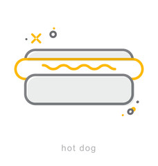 Thin line icons, Hot dog