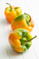Multicolored bell pepper.