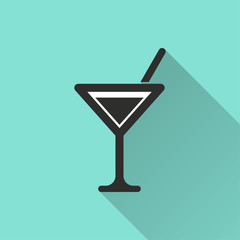 Cocktail - vector icon.