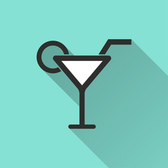 Cocktail - vector icon.