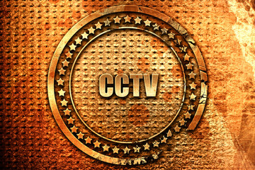 cctv, 3D rendering, grunge metal stamp