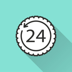24 hour service - vector icon.