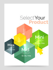 Business a4 brochure or flyer template with options