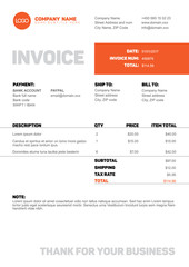 Invoice template