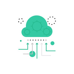 Cloud Management Monoflat Icon