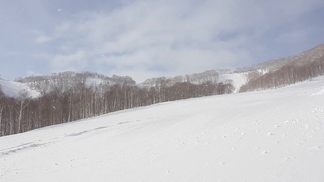 北海道スキー場風景　ルスツ
