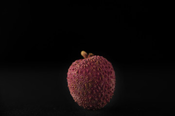 Ripe asian lychee fruit isolated
