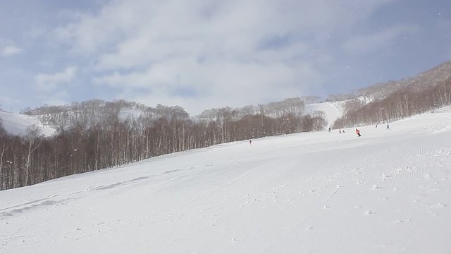 北海道スキー場風景　ルスツ