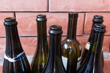 Empty wine bottles