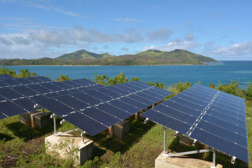 Solar PV modules on remote Island in Fiji