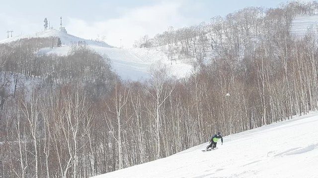 北海道スキー場風景　ルスツ