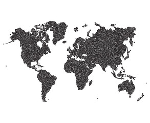 world map dots. abstract background. vector illustration