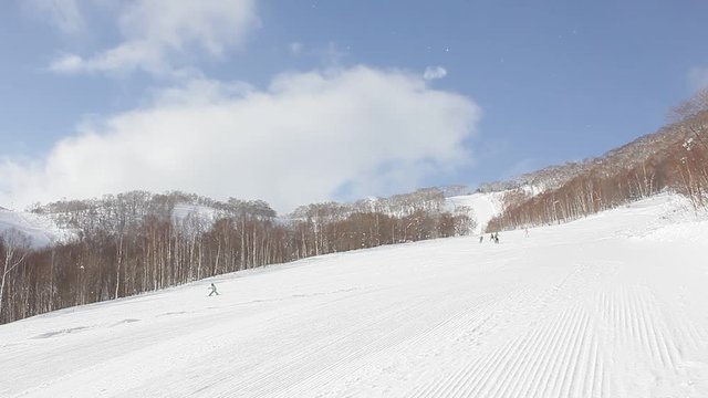 北海道スキー場風景　ルスツ