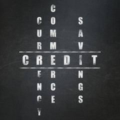 Banking concept: Credit in Crossword Puzzle