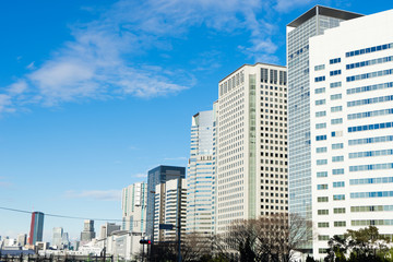 Obraz premium 新八ツ山橋交差点付近から見る品川駅周辺の風景 4