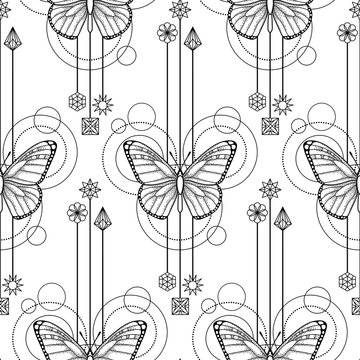 Abstract Butterfly Seamless