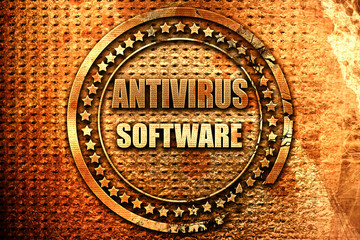 Malware computer background, 3D rendering, grunge metal stamp