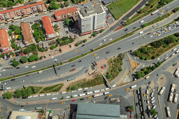 road aerial view