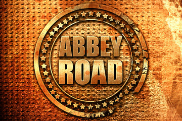 abbey road, 3D rendering, grunge metal stamp - obrazy, fototapety, plakaty