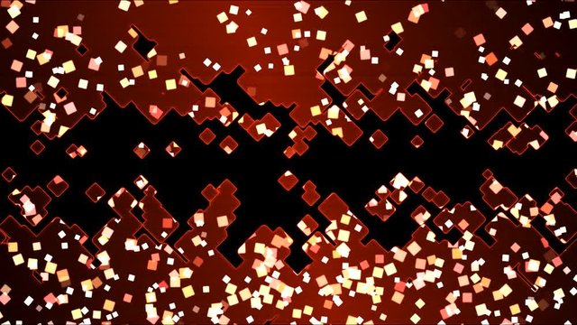 Abstract Square Shapes Background Animation - Loop Red