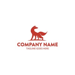 Unique Fox Logo Template