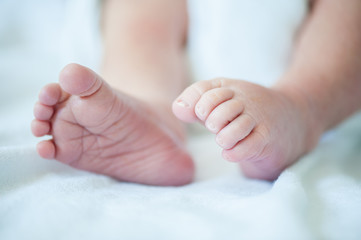 Obraz na płótnie Canvas Newborn baby first day
